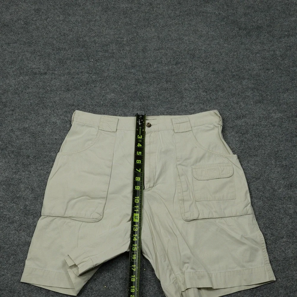 Eddie Bauer Shorts Mens 36 Beige Cargo Utility Cotton Canvas Outdoor Hiking